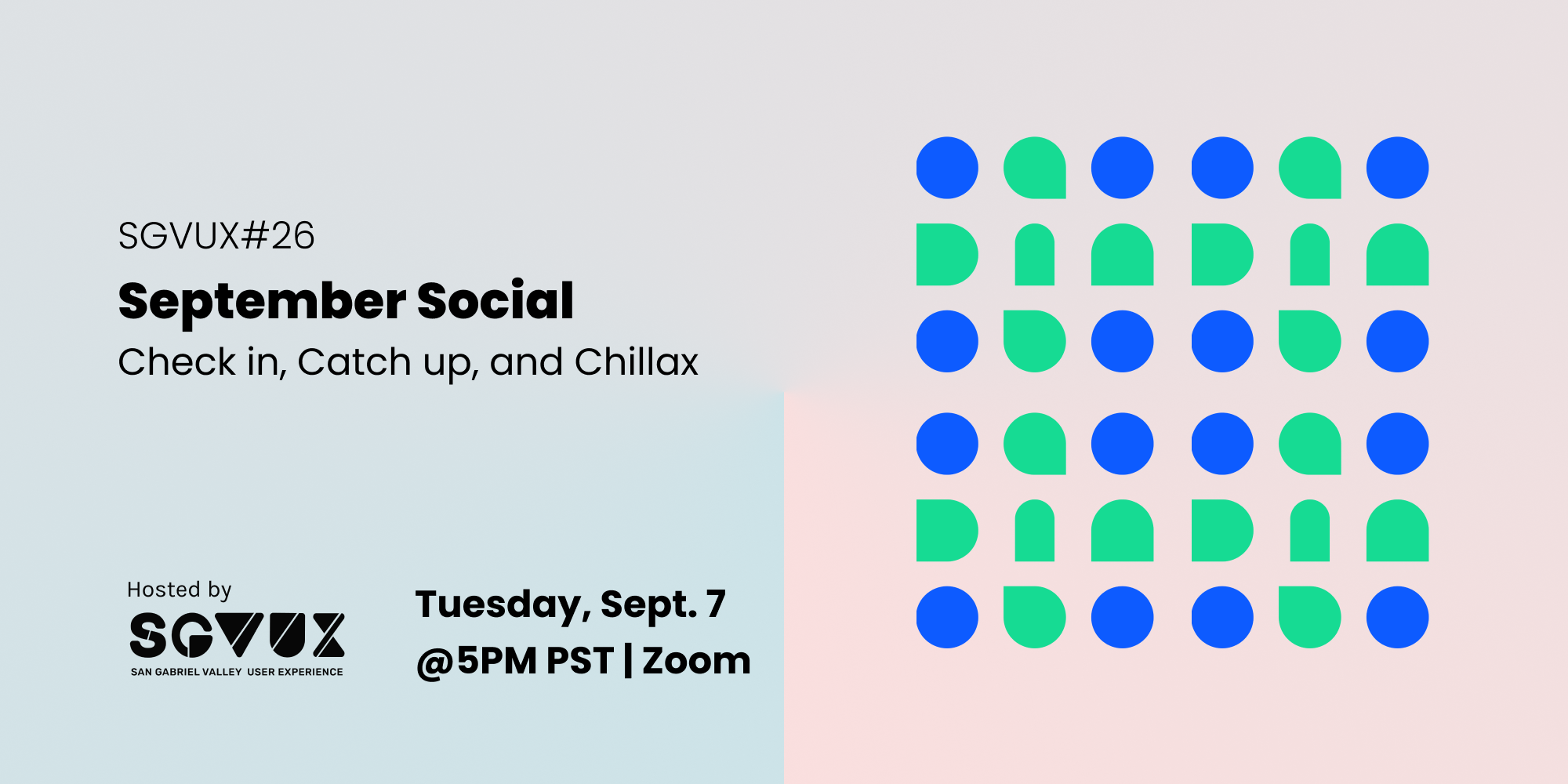 SGVUX#26: September Social with apprentices
