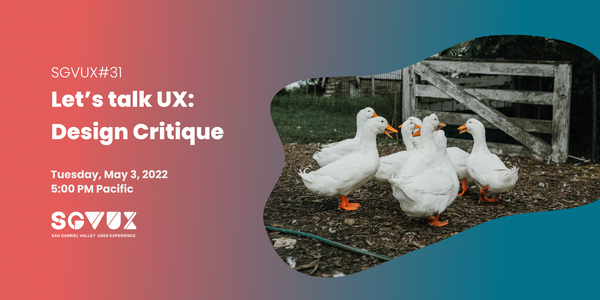 SGVUX#31: Let's talk UX